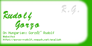 rudolf gorzo business card